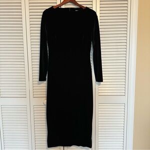 Andrea Polizzi for Rex Lester Black Midi Dress Minimalist Designer M